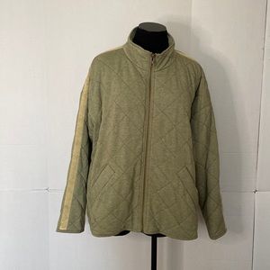 Bagatelle Woman Quilted French Terry Sage Green Jacket Size 2X NWT.